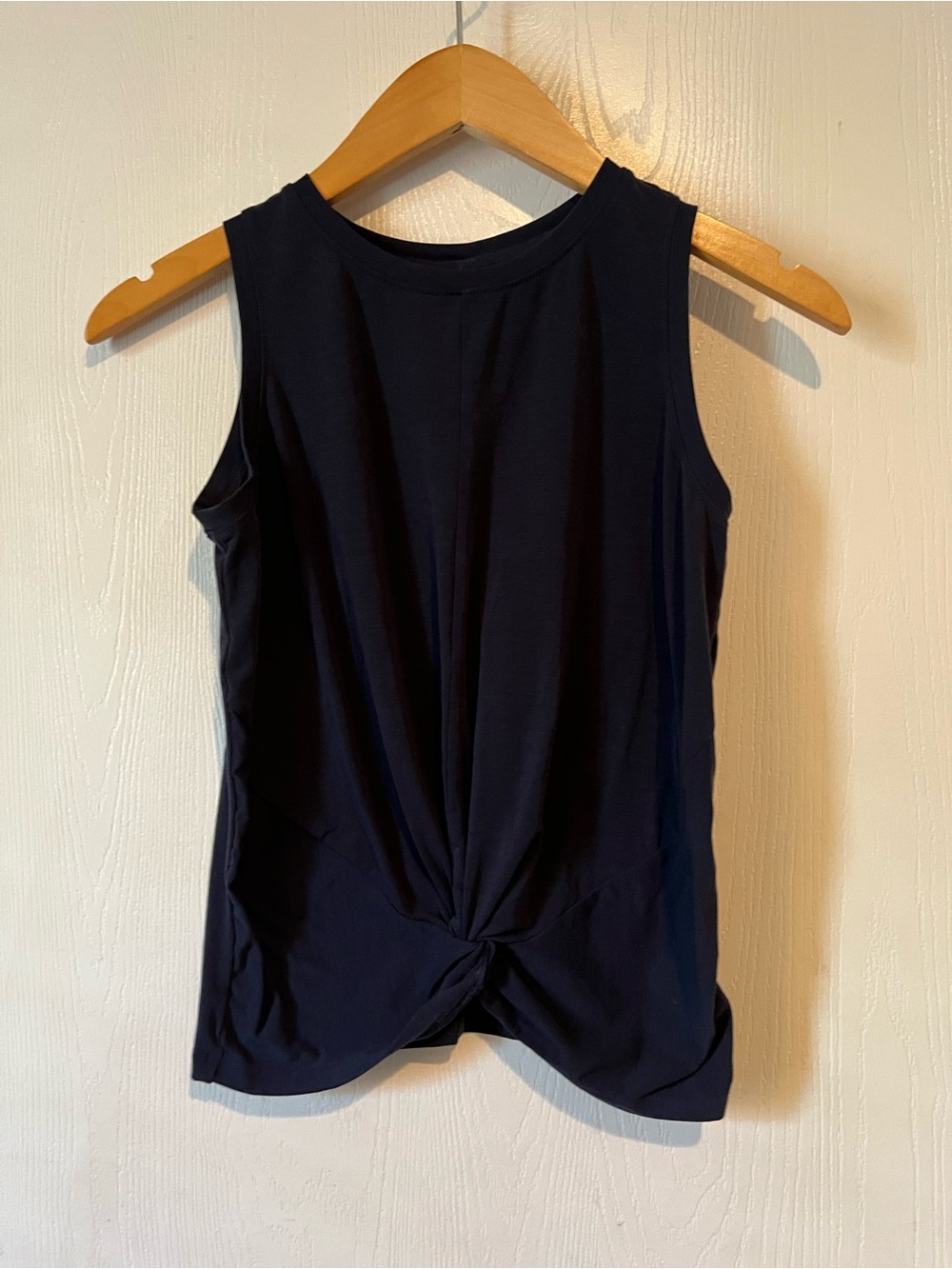 Athleta Girl Twist Around Navy Blue Tank  Top Shirt Youth Girls Size 8-10